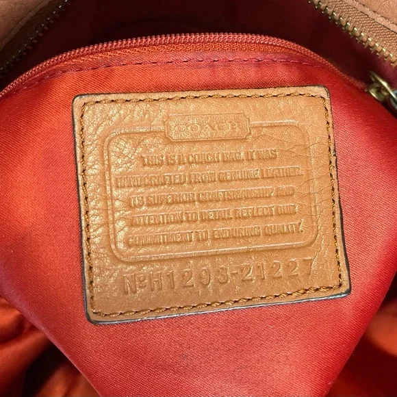 Coach Carrie Satchel in Cognac Leather with Gold Brass Accents - Picture 11 of 16